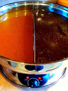 A picture of Mike's Homemade Chicken & Beef Broth.