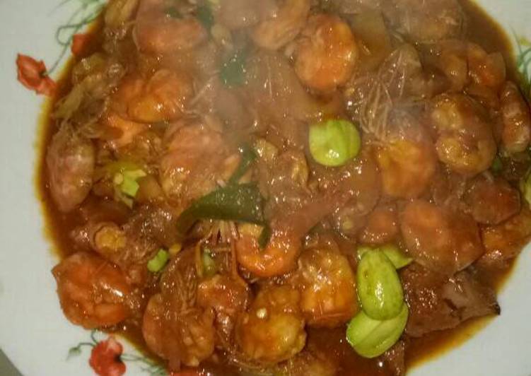Udang saus padang pedas