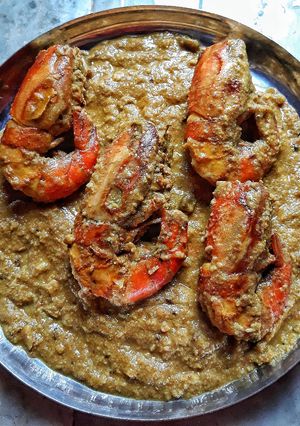 A picture of Chingri or Prawn Malai Curry.