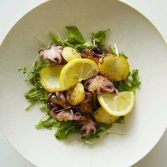 A picture of Velvety & Fresh: Webfoot Octopus Potato Salad 🐙🥔🍃.