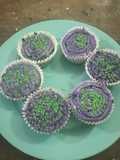 Cupcakes de colores monstruosos de vainilla