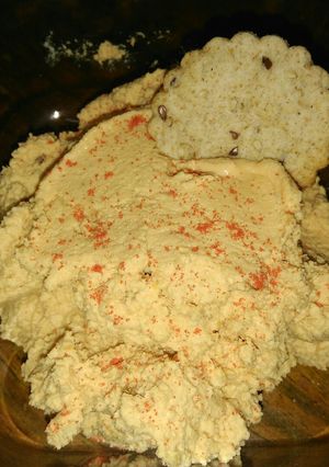 Una foto de Hummus de garbanzos 😋(sin tahini)