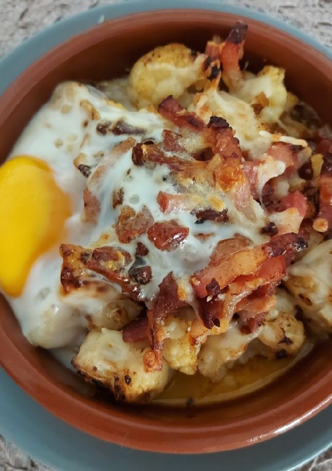 Una foto de Keto: revolconas gratinadas de coliflor