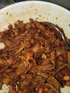 Foto resep Teri kacang balado + tempe