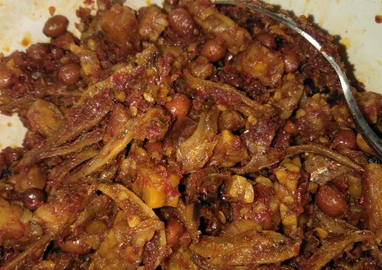 Cara termudah untuk Royal SempurnaTeri kacang balado + tempe