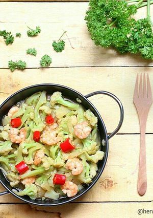 Foto resep Kembang Kol Cah Udang