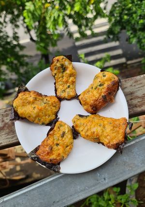 Hình của món Chả tôm nướng rong biển.