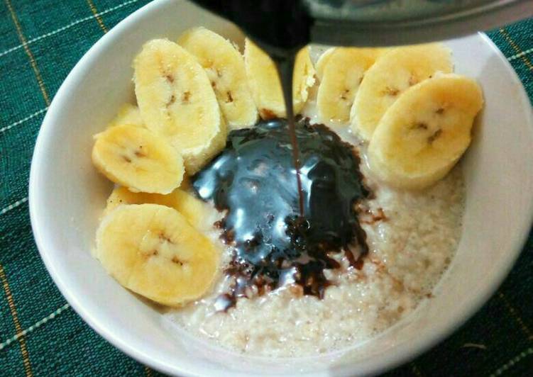 Oat pisang cokelat