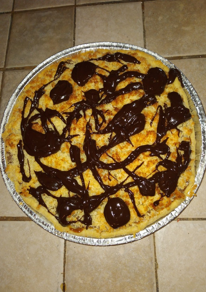 Una foto de Tarta de dulce de leche coco y chocolate 🍫