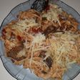 Fideos al huevo con pimentón ahumado y salsa de tomate con osobuco desgrasado