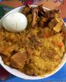 Lunch healthy: cháo trứng bí đỏ Yến mạch phô mai