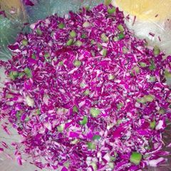 A picture of Red cabbage salad.