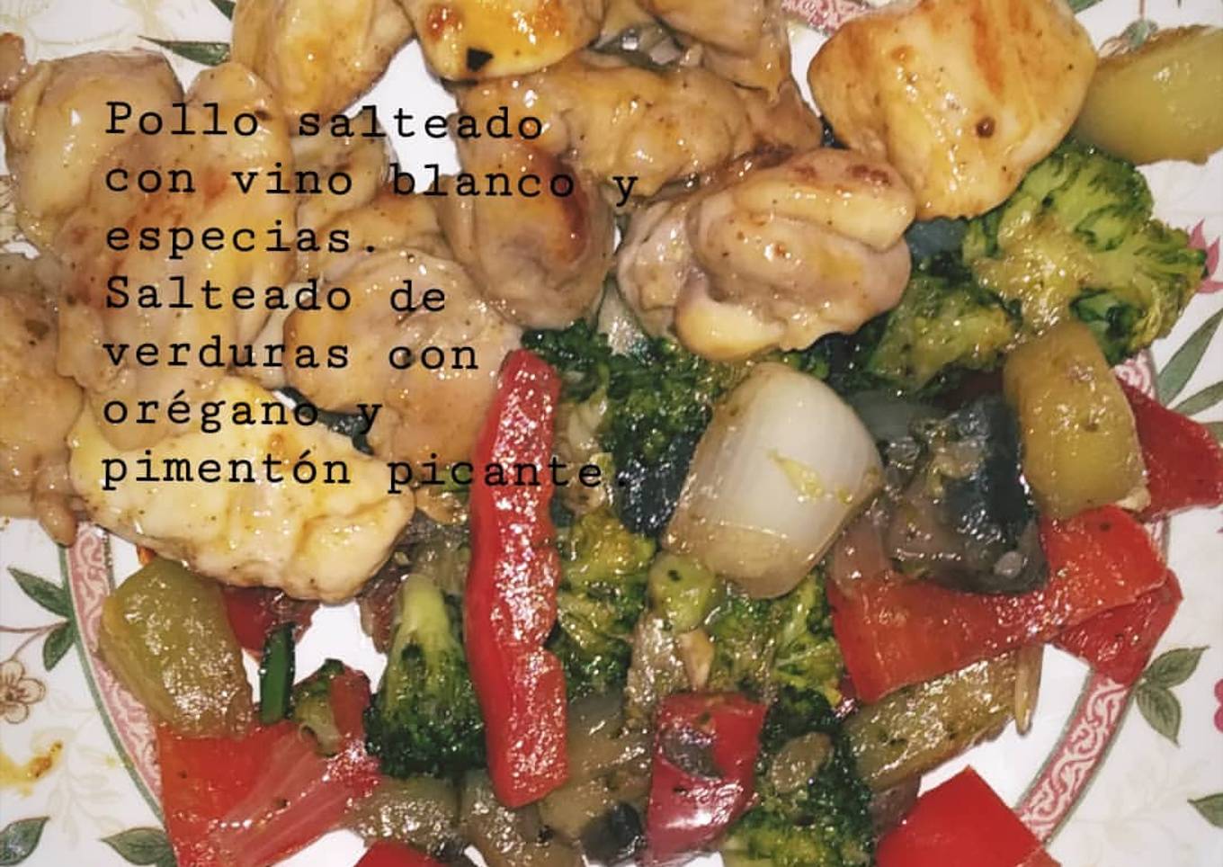 Salteado de pollo y verduras