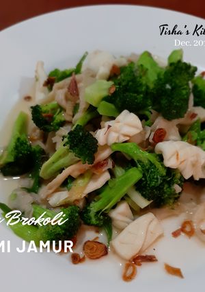Foto resep 87. Ca Brokoli Cumi Jamur