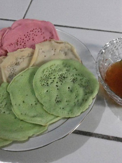 Foto resep Serabi saus kinca kuah santan