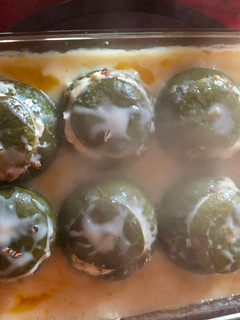 Una foto de Zapallitos Rellenos Con Salsa Blanca