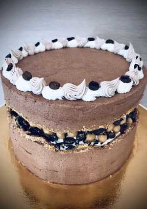 Kávés-szőke csokis torta gluténmentesen recept fotója