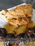 Drunken pork with prunes