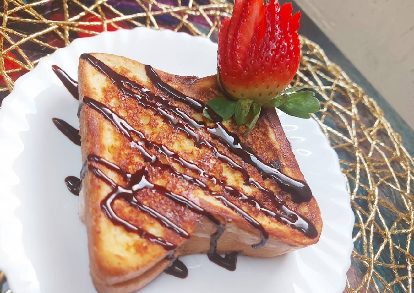 Strawberry filled French Toast