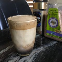 A picture of Dalgona coffee.