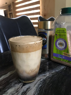 A picture of Dalgona coffee.