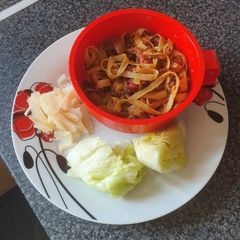 A picture of Mild Chilli Beef Tomato Tagliatelle.