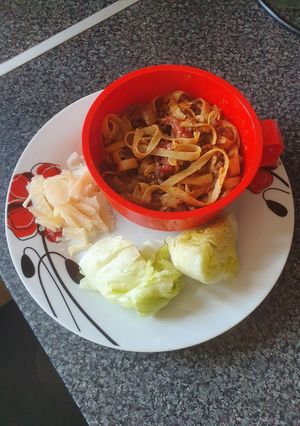 A picture of Mild Chilli Beef Tomato Tagliatelle.