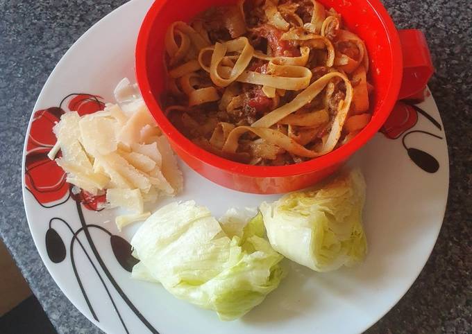 Recipe of Homemade Mild Chilli Beef Tomato Tagliatelle