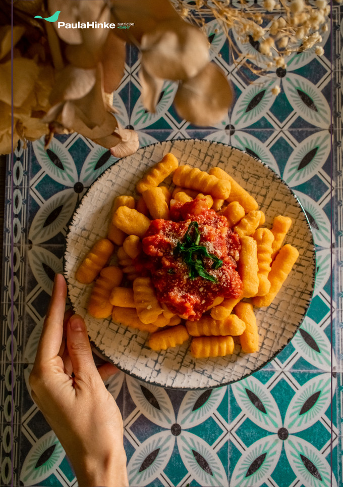 Una foto de Ñoquis de calabaza sin gluten y sin leche (Thermomix)