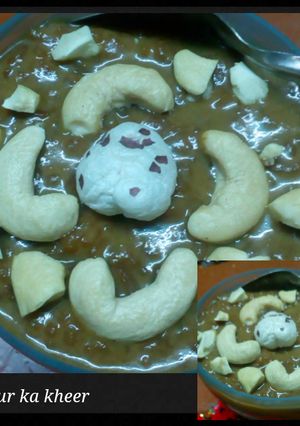 A picture of Gur ka kheer.