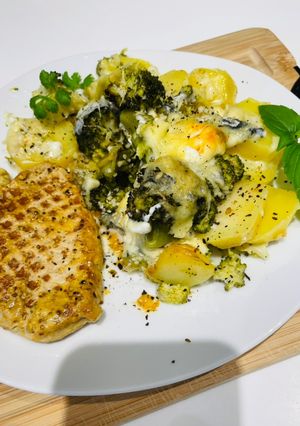Une photo de Gratin de brocolis au chèvre 🌸