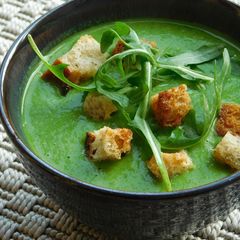 A picture of Rocket and broccoli soup.
