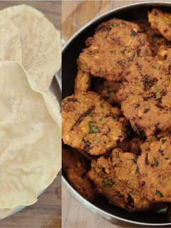 பருப்பு வடை, அப்பளம் (Dal vada, appalam) (Paruppu vadai appalam recipe in tamil) செய்முறை முக்கிய புகைப்படம்
