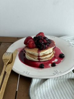 Una foto de Hot cakes sin gluten y sin azúcar