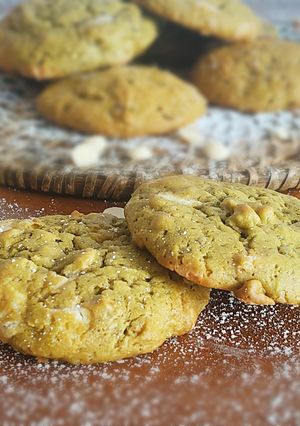 Una foto de Galletas de Matcha con pistachos