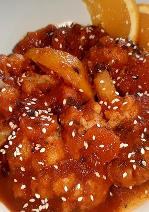 Φωτογραφία της συνταγής Κουνουπίδι με πορτοκάλι και σάλτσα μήλου