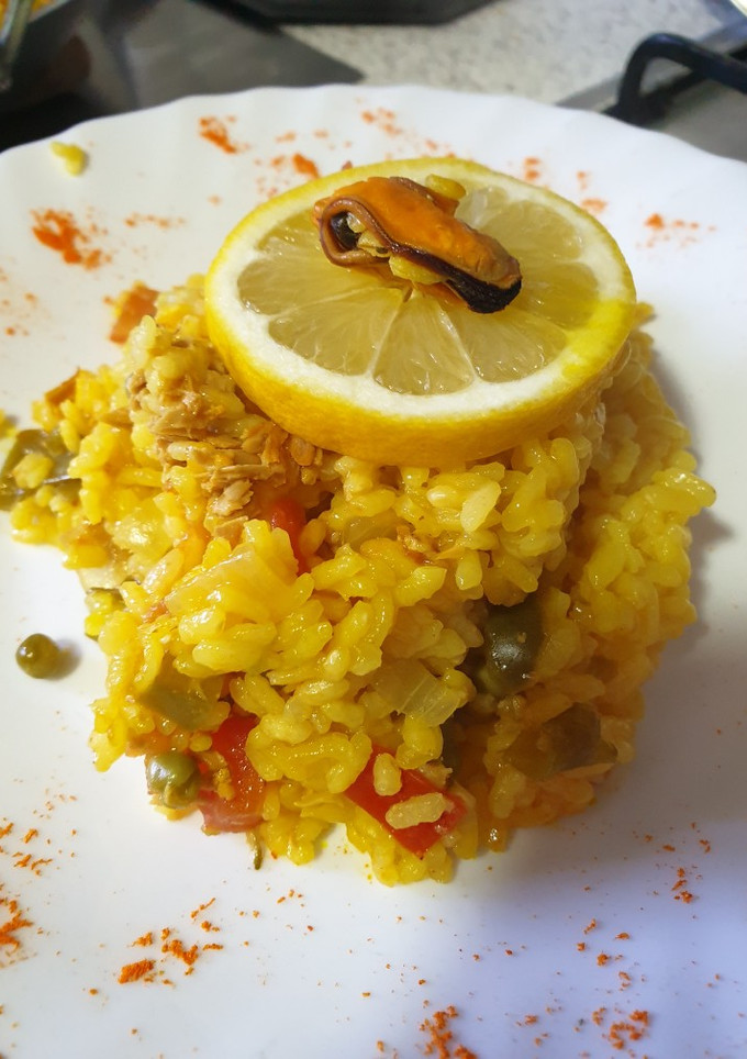 Una foto de Arroz con latitas de mi Marido😉