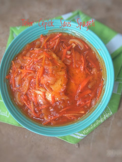 Foto resep Telur ceplok wortel saus spageti