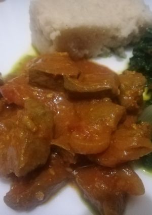 A picture of Liver stew.