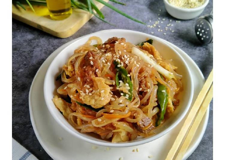 Langkah mengolah Japchae Korea Anti Gagal