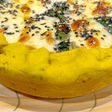 Pascualina de zucchini con masa casera de cúrcuma