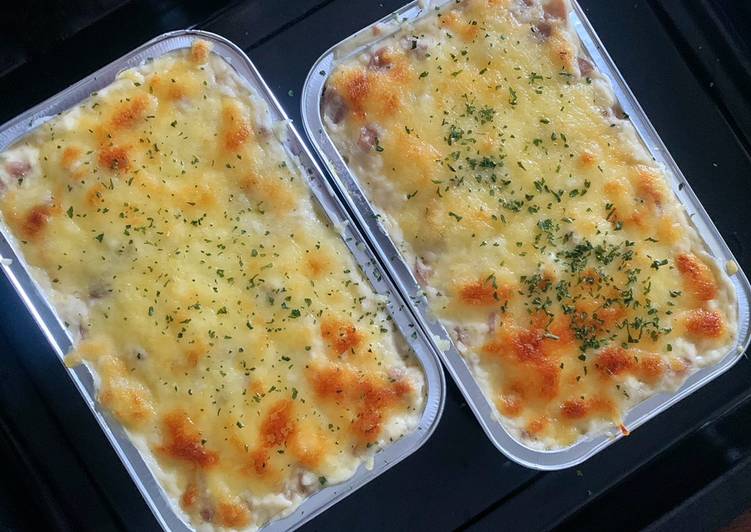 makanan Baked Mac &amp; Cheese Jadi, mengenyangkan