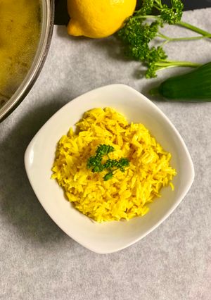 Une photo de Riz pilaf au curcuma