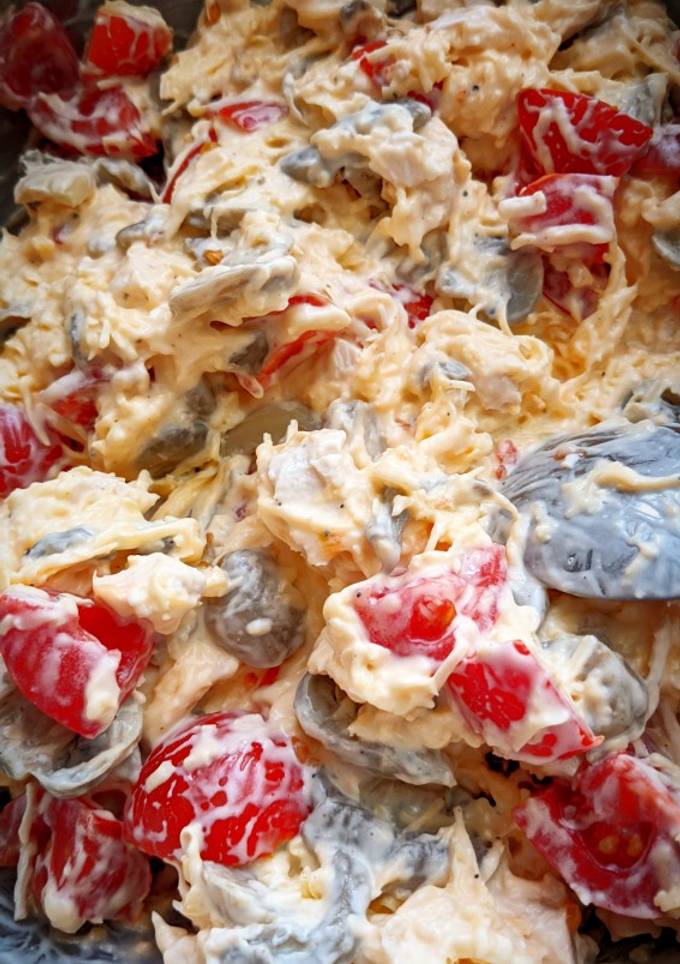 Салат з курки і грибів 😋