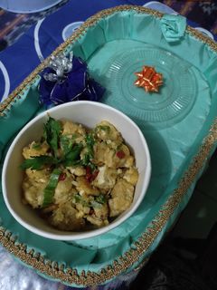 Foto resep Salted Egg Tofu (Tahu Saus Telur Asin)