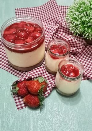 Foto resep Strawberry Cheese Cake🍓