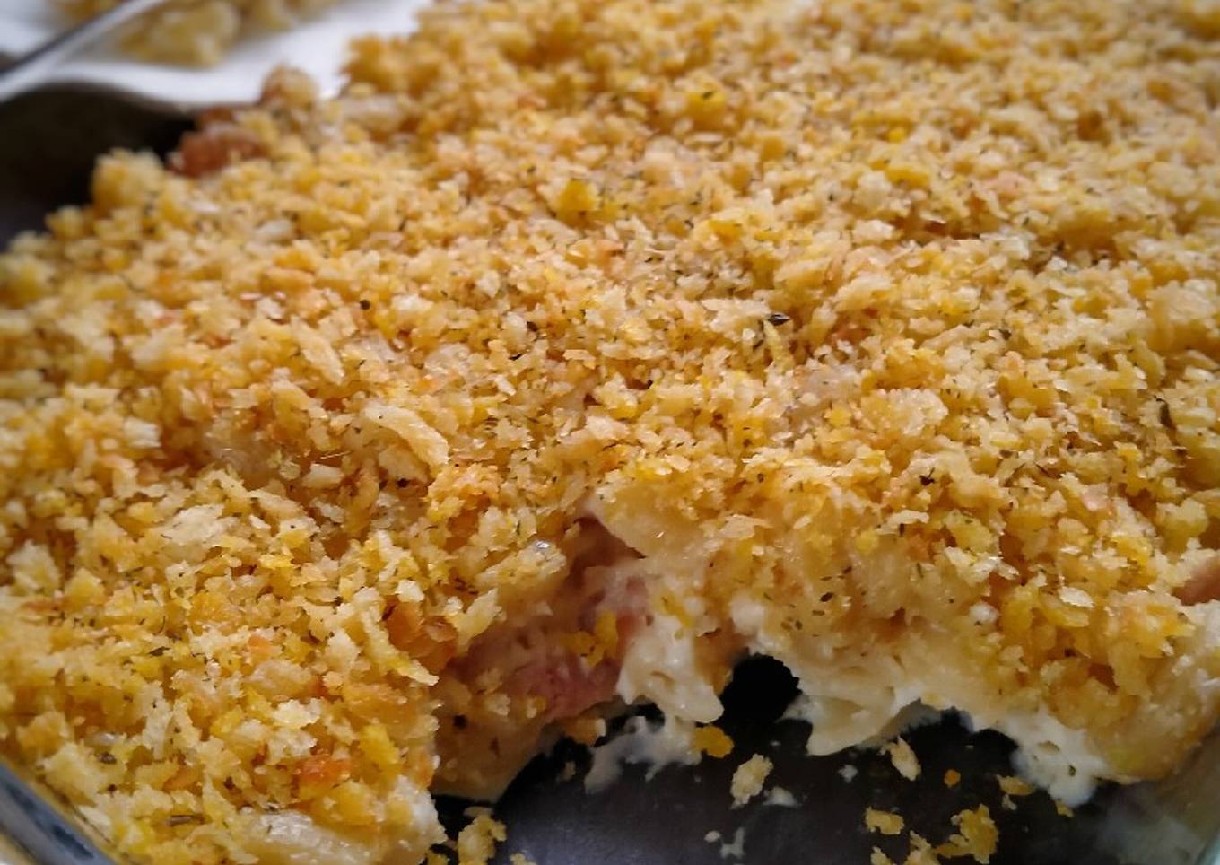 Baked Mac and Cheese topping Panko