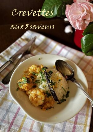 Une photo de Grosses crevettes aux 5 saveurs