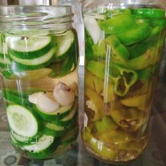 A picture of Homemade Pickle Jalapeno and Cucumber....