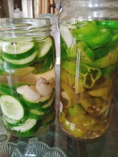 A picture of Homemade Pickle Jalapeno and Cucumber....